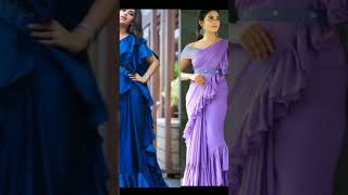 Stylish Ruffil Sari New Design And New Calection fashion video [upl. by Zined]