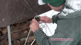 Firewood Wood Shed Update  How to Attach the Tarp [upl. by Gaultiero]