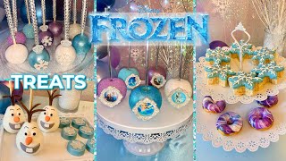 FROZEN Dessert Table Treats  DIY Winter Wonderland Theme Treats  6 Treat Ideas for a Dessert Table [upl. by Yraeg]