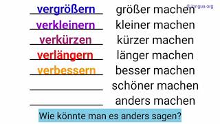 A1 A2 B1  Deutsch lernen Grammatik Test Deutsche Grammatik vergrößern verkleinern verkürzen [upl. by Diarmit]