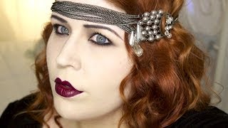 1920s Makeup Tutorial Great Gatsby Flapper [upl. by Tnerual439]