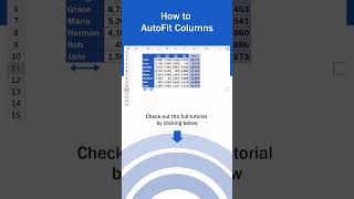 How to AutoFit Columns in Excel [upl. by Sloan]