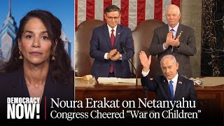 Noura Erakat During Netanyahu Speech Congress Cheered quotWhat Is Essentially a War on Childrenquot [upl. by Renba]