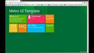 Windows 8  Website Design Metro UI [upl. by Adnylg]