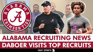 Alabama Football Recruiting Rumors Kalen DeBoer Visits Top 2025 QBs Julian Lewis amp Deuce Knight [upl. by Dlaregztif]