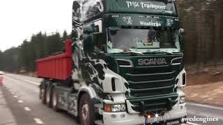 Scania R500 THIZ Transport V8 sound [upl. by Adnav]