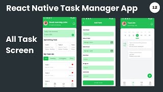 React Native Task Manager App Add Task Screen  Download Free Code [upl. by Rehposirhc]