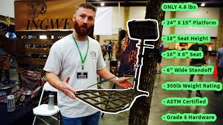 Lightest Hang On Tree Stand EVER  48LBS  Mobile Hunter EXPO Debut [upl. by Rolyak]