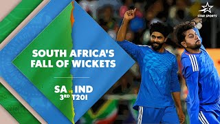 South Africas Fall Of Wickets from 3rd T20I [upl. by Ajidahk]