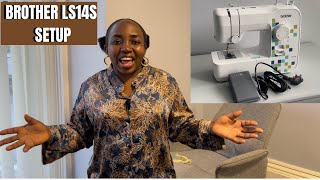 HOW TO SET UP THE BROTHER LS14S How to pass the thread and wind the bobbin for sewing [upl. by Destinee]