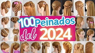 100 PEINADOS Faciles y Rapidos con Trenzas para el 2024 de Fiestas  Niñas  Graduacion [upl. by Elfrieda]