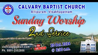 CALVARY BAPTIST CHURCH VIZAG  SUNDAY WORSHIP SERVICE 1  20102024 [upl. by Mata]