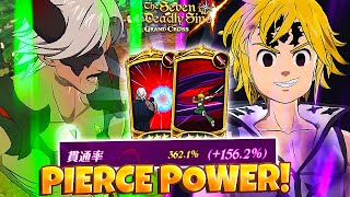 300 PIERCE MELIODAS DESTROYS PVP WITH THE IMPROVED PIERCE TEAM  Seven Deadly Sins Grand Cross [upl. by Helbonna254]