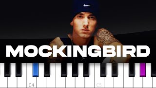 Eminem  Mockingbird piano tutorial [upl. by Ahsimot]