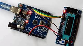 Atmega328ppu bootloader and sketch using arduino UNO [upl. by Meeharb]