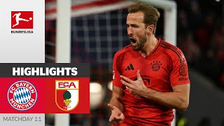 Kane Hattrick AGAIN  FC Bayern München  FC Augsburg 30  Highlights  MD11 – Bundesliga 202425 [upl. by Krishnah]