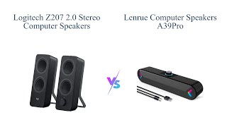 Logitech Z207 20 vs LENRUE A39PRO Computer Speakers 🎵 Comparison [upl. by Rimisac]