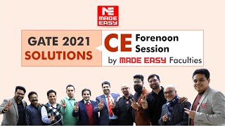 CE  GATE  2021  LIVE Exam Forenoon Session Solutions MADE EASY Faculty Team [upl. by Ifok]