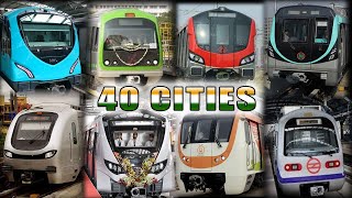 ALL INDIAN METROS  40 Cities  2020  सभी भारतीय मेट्रों 40 शहर 2020 [upl. by Danelle292]