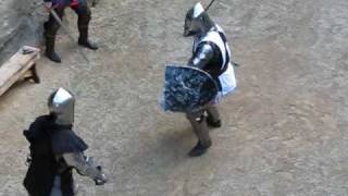 Medieval Knights Sword Fighting in Conwy Castle Wales UK [upl. by Kilroy]