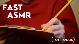 Fast amp Aggressive ASMR Writing Sounds for Focus No Talking  Pencil Crinkling Paper Tapping [upl. by Hung]