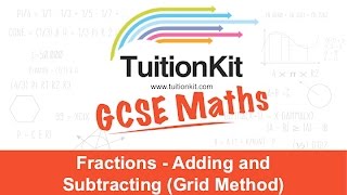 Fractions  Adding and Subtracting Grid Method [upl. by Anuhsal]