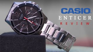 CASIO  ENTICER MEN MTP1374D1AVDF  A832  REVIEW [upl. by Eesac]