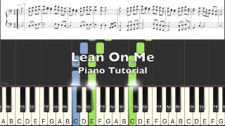 quotLean On Mequot Piano Tutorial [upl. by Cohligan]