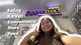 Eating Korean Convenience Store Food ｜Funhan Mart ｜Vlog 2 korean koreanfood vlog [upl. by Tarrance]