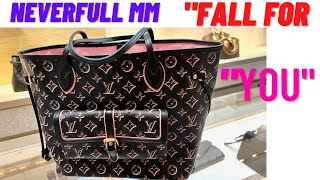 LOUIS VUITTON NEVERFULL MM BLACK quotFALL FOR YOUquot COLLECTION 2022 [upl. by Solohcin]