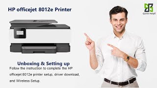 HP Officejet 8012e printer setup  Unbox HP Officejet 8012e printer  WiFi setup [upl. by Fadden230]