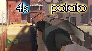 4k vs Potato Lowest Settings Possible in TF2 [upl. by Nyar812]