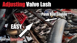 Setting Valve Lash  Adjustment on Hydraulic Lifters in a Push Rod Engine Easy Way  AnthonyJ350 [upl. by Ahouh565]