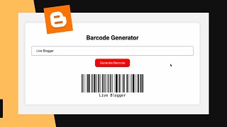 How To Add Barcode Generator To Your Blogger Website [upl. by Fitzgerald]