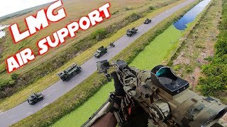 Airsoft quotLittle Birdquot Helicopter Mission  LMG Air Support [upl. by Eidnew]