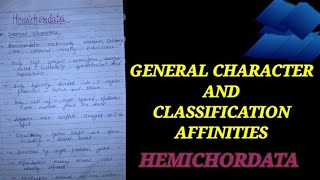 CLASSIFICATION AND AFFINITIES OF HEMICHORDATA hemichordate generalcharacterofhemichordat zoology [upl. by Derdlim]