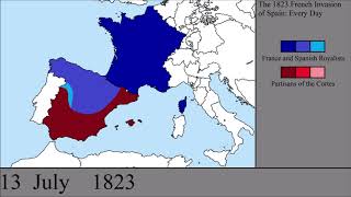 The 1823 French Invasion of Spain Every Day [upl. by Ecnerewal]