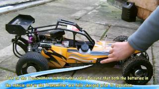 Starting your 15 2 Stroke Gas RC Car [upl. by Neelie]