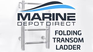 All About the Folding Transom Boat Ladder  B00361 [upl. by Alletneuq]