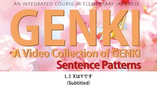 GENKI Lesson 1 XはYです Subtitled [upl. by Eisor]