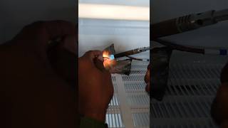 Capillary tube welding with fridge 🔥 foryou repair electrical Mielectronics youtubeshorts [upl. by Aihseit]