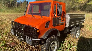 LDRC Mercedes Unimog Dual motors low gear1st geartrailing testing chrome beadlock wheels [upl. by Rika]