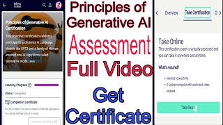 Principles of Generative AI Certification Assessment  Infosys Springboard [upl. by Sirred]