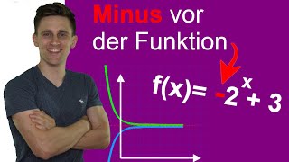 Minus vor der Exponentialfunktion  Auswirkung auf den Graphen  Spiegeln an der Asymptote [upl. by Ahsiemal]