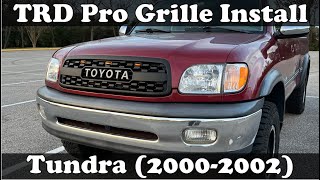 Toyota Tundra TRD Pro Grille 1st Gen 20002002  Installation Video [upl. by Timothy140]