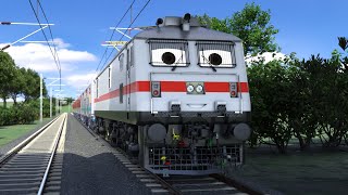 A New Train world  Indian trains on Thomas and friends scenario  3D RailRoad Animation [upl. by Hamish47]