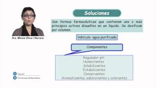 Formas farmacéuticas líquidas orales Soluciones [upl. by Poppy]