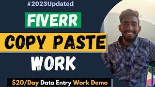 Earn 20 With Simple amp Easy Fiverr Copy Paste Job  Fiverr How to Make Money [upl. by Lavena]