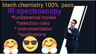 IR spectroscopy fundamental modes selection rule instrumentation amp applications in telugu [upl. by Valaree]