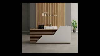 ‎Modern office reception counterreception counter design office trendingshorts furniture fyp [upl. by Mooney]